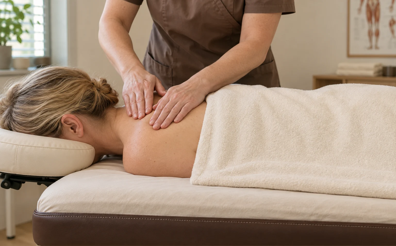 Illustration av Klassisk massage, inte ett fotografi från salongen eller ett behandlingsresultat
